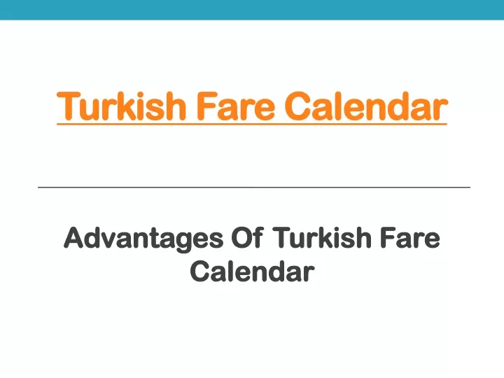 turkish fare calendar