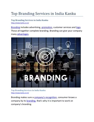 top branding services in india kanku