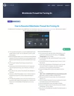 Solved: Bitdefender Firewall Not Turning On - slide 1