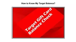 how to know my target balance