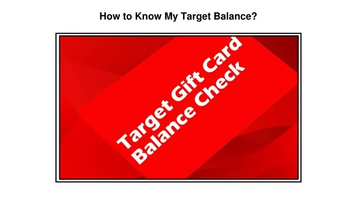 how to know my target balance