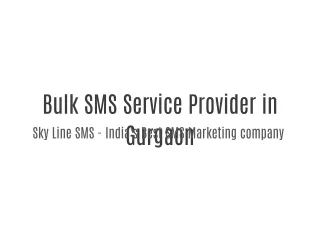 Bulk SMS Service in Gurgaon