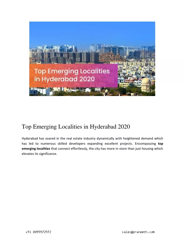 top emerging localities in hyderabad 2020
