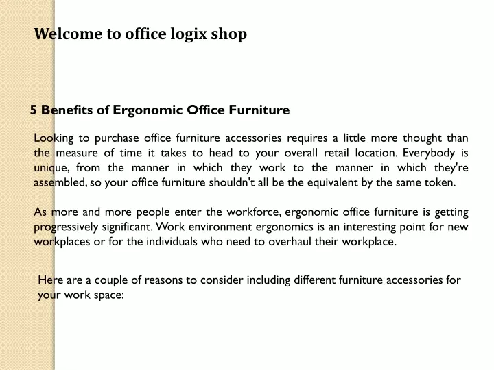 welcome to office logix shop