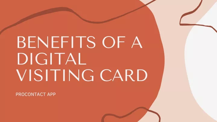 benefits of a digital visiting card