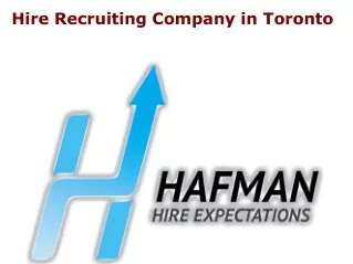 Hire Recruiting Company in Toronto