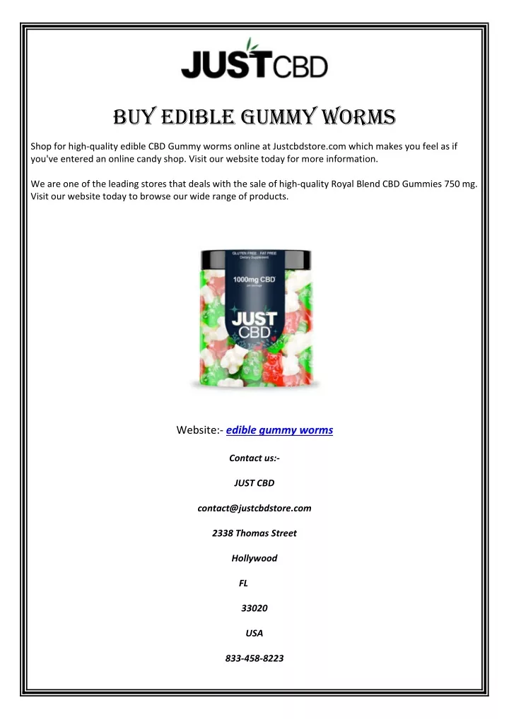 buy edible gummy worms