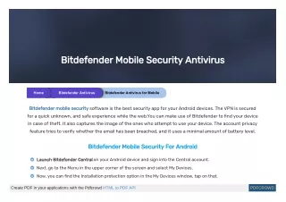 bitdefender mobile security antivirus