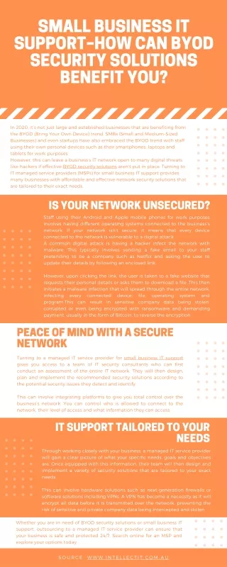 small business it support how can byod security