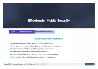 bitdefender mobile security