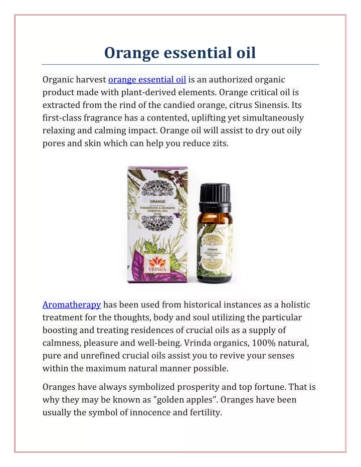 orange essential oil