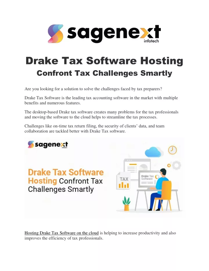 drake tax software hosting confront