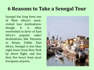 6 Reasons to Take a Senegal Tour