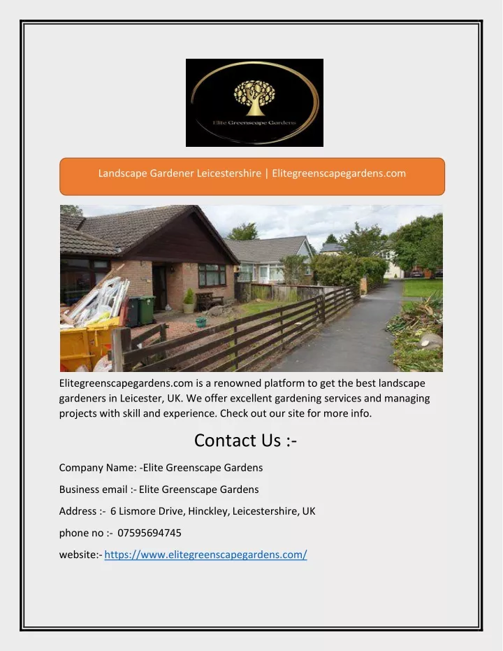 landscape gardener leicestershire