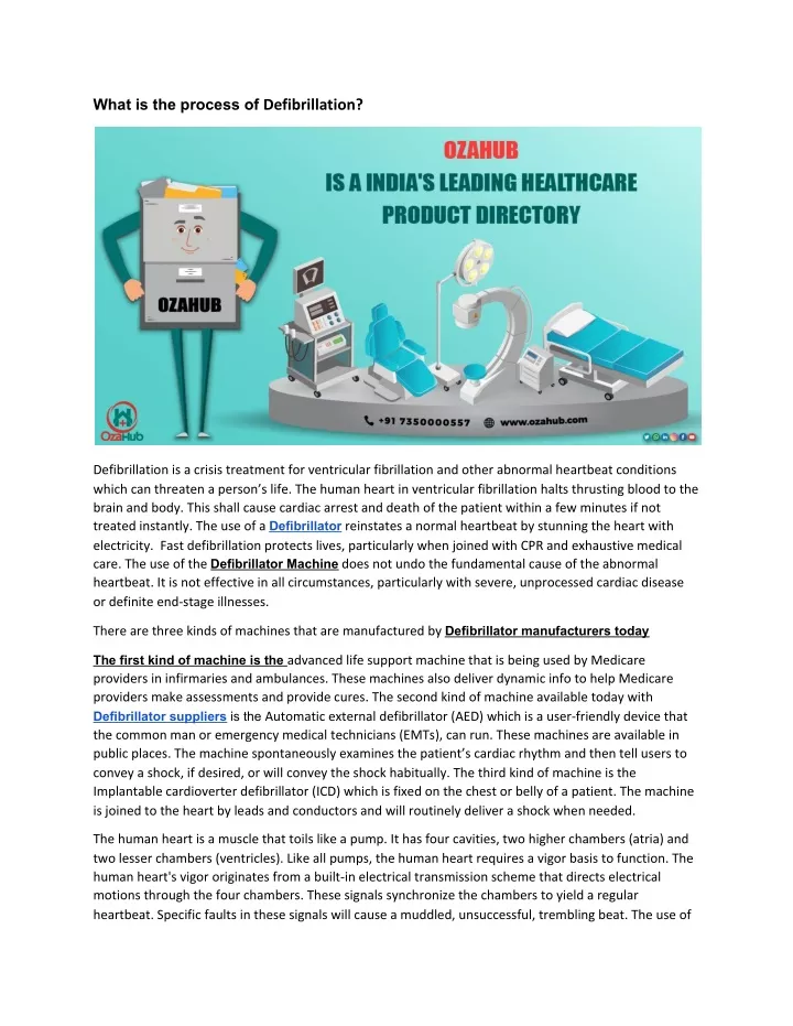 what is the process of defibrillation