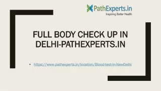 full body check up in full body check up in delhi
