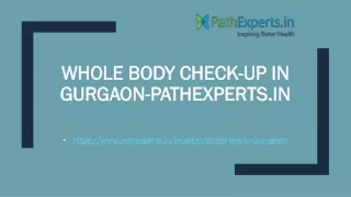 whole body check whole body check up in gurgaon