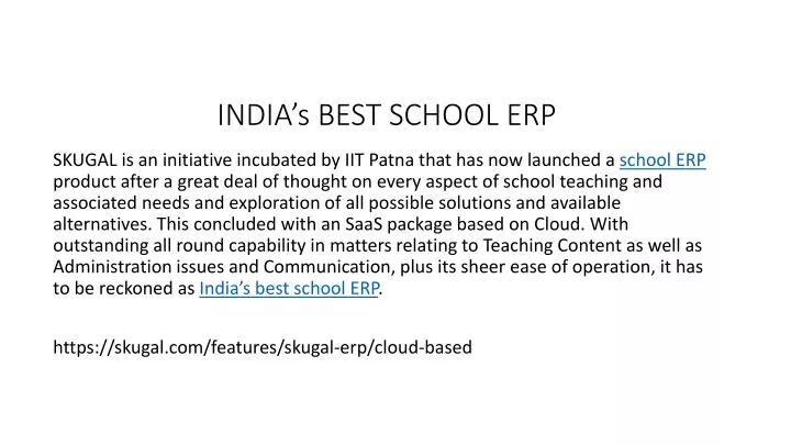 india s best school erp