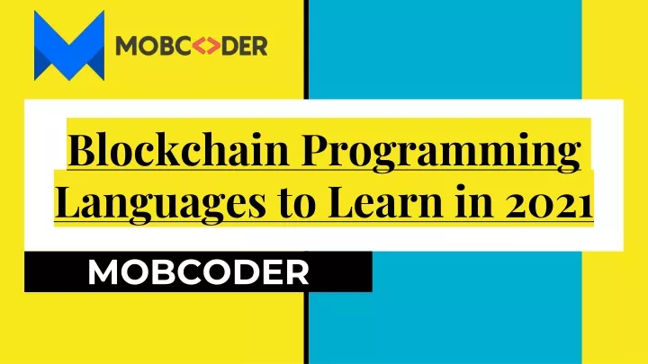 blockchain programming languages to learn in 2021