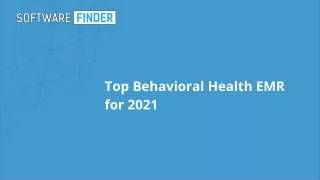 Top Behavioral Health EMR for 2021