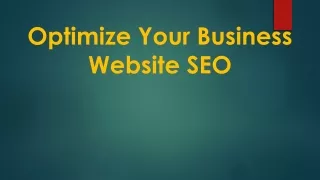 Optimize Your Business Website SEO