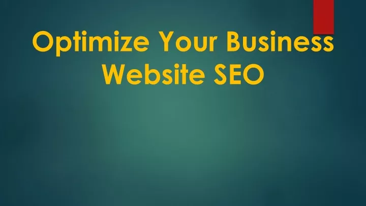 optimize your business website seo