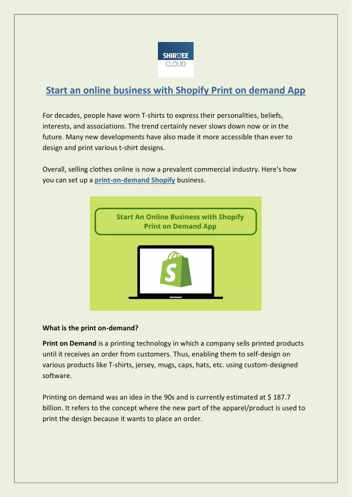 start an online business with shopify print