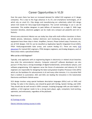 career opportunities in vlsi