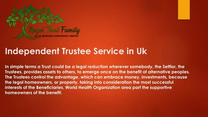 independent trustee service in uk