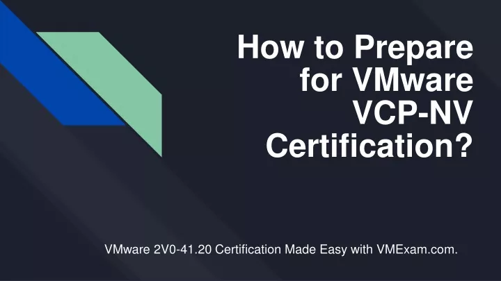 how to prepare for vmware vcp nv certification