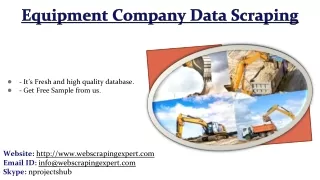 equipment company data scraping