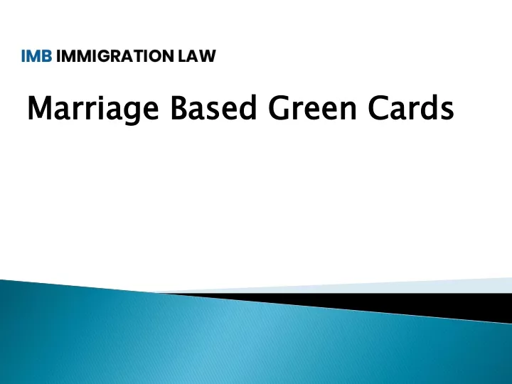 marriage based green cards