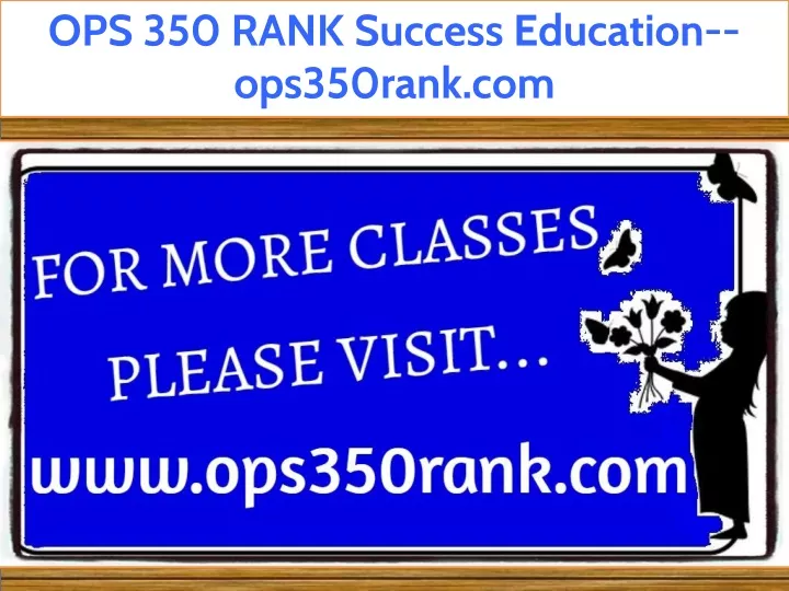 ops 350 rank success education ops350rank com