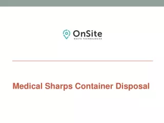 medical sharps container disposal