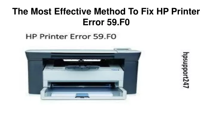 the most effective method to fix hp printer error