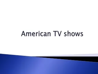 American TV shows