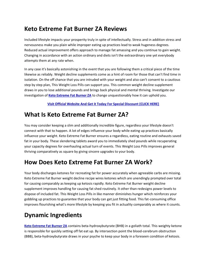 keto extreme fat burner za reviews