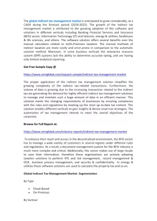the global indirect tax management market