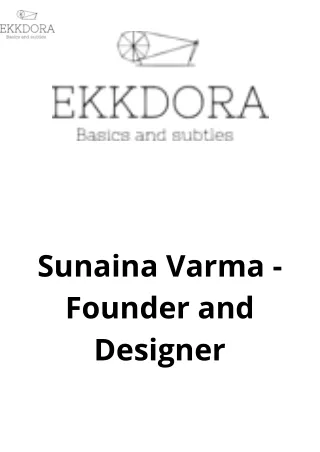 sunaina varma founder and designer
