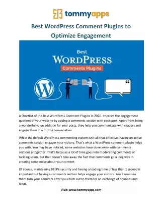 Best WordPress Comment Plugins to Optimize Engagement