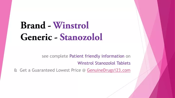 brand winstrol generic stanozolol
