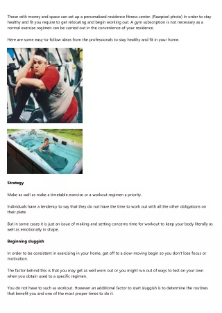 Simple Tips To Stay Fit as well as Healthy