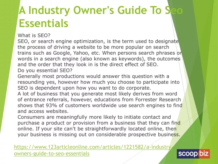 a industry owner s guide to seo essentials