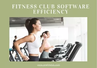 Fitness Club Software