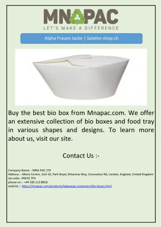 Bio Box | Mnapac.com