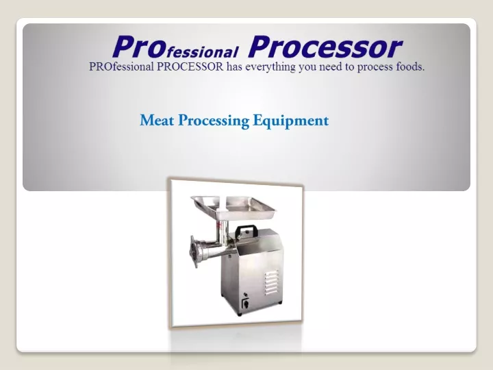meat processing e quipment