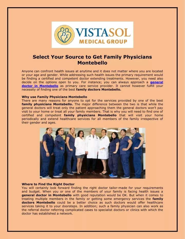 select your source to get family physicians