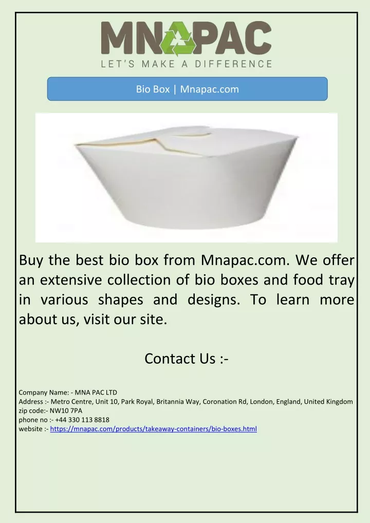bio box mnapac com