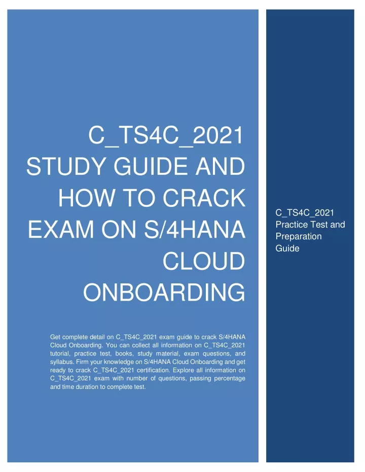 c ts4c 2021 study guide and how to crack exam