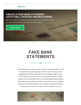 Fake Credit Report